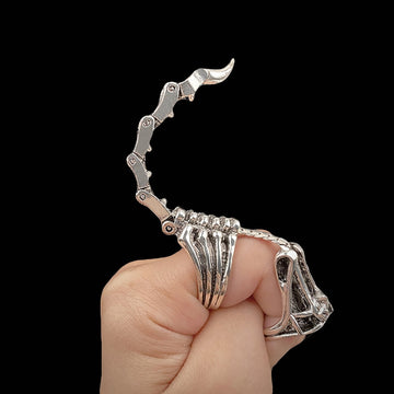 Adjustable Scorpion Ring For Men Punk Heavy Joint Rings Gothic Scroll Armor Knuckle Metal Crocodile Finger Rings Rock Jewelry daiiibabyyy